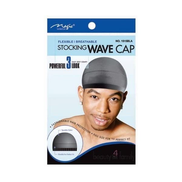 Skullies & Beanies Stocking Wave - Black - CZ11VWZZ47D $11.91