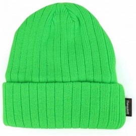 Skullies & Beanies High Visibility Neon Colored 3M Thinsulate Long Cuff Winter Beanie - Safety Green - CN189DR0G7Y $12.67