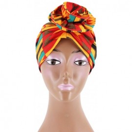 Skullies & Beanies Shiny Flower Turban Shimmer Chemo Cap Hairwrap Headwear Beanie Hair Scarf - Geometric Red - CJ18A4QGNYE $8.23