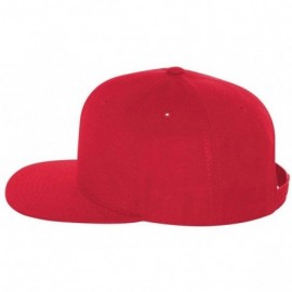 Baseball Caps Classic Snapback Pro-Style Wool Cap - Red - CI11NANFLQD $9.30