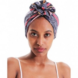 Skullies & Beanies Cotton Turbans for Women Flower Knot Headwrap Pre-Tied Bonnet Boho Pattern Chemo caps for Hair Loss - CW18...