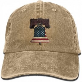 Cowboy Hats American Liberty Bell Trend Printing Cowboy Hat Fashion Baseball Cap for Men and Women Black - Natural - CI180H63...