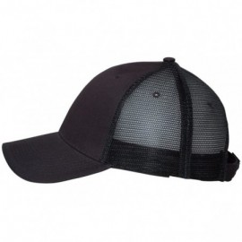 Baseball Caps Cotton Twill Trucker Cap with Mesh Back and A Sleek Trim On Front of Bill-Unisex - Navy/Navy - CI12I54XFZB $9.98