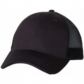 Baseball Caps Cotton Twill Trucker Cap with Mesh Back and A Sleek Trim On Front of Bill-Unisex - Navy/Navy - CI12I54XFZB $9.98