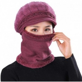 Skullies & Beanies Women Outdoor Winter Windproof Warm Beanie Cap Hats & Caps - Purple - CD194YMZ6HN $51.13