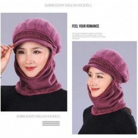 Skullies & Beanies Women Outdoor Winter Windproof Warm Beanie Cap Hats & Caps - Purple - CD194YMZ6HN $51.13