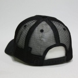 Baseball Caps Plain Two Tone Cotton Twill Mesh Adjustable Trucker Baseball Cap - Black - CR1271M2AUN $9.24