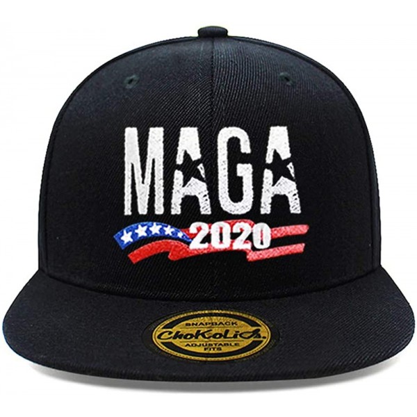 Baseball Caps Trump MAGA Star Make America Great Again Flat Visor Snapback Baseball Cap Rally Campaign PS101 - Ps101 Black - ...
