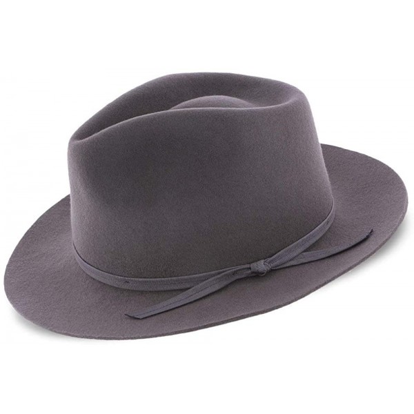 Fedoras Parker Wool Fedora Hat - Grey - CT18QN02XKM $43.25