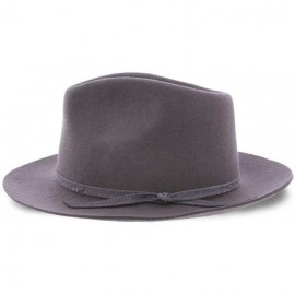 Fedoras Parker Wool Fedora Hat - Grey - CT18QN02XKM $43.25