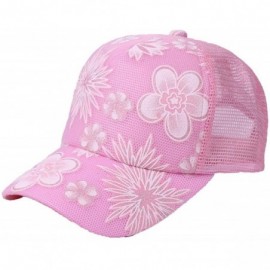 Baseball Caps Women Men Adjustable Rhinestone Studded Bling Tennis Baseball Cap Sun Cap Hat - Pink - CE18E3CYNHW $15.14