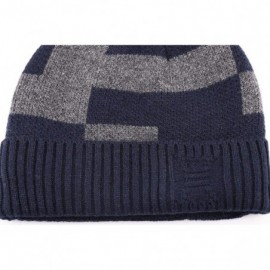 Skullies & Beanies Men's Winter Hat Warm Knitted Wool Thick Beanie Skull Cap for Men Women Gifts - Navy3 - CR193C65WK6 $10.31