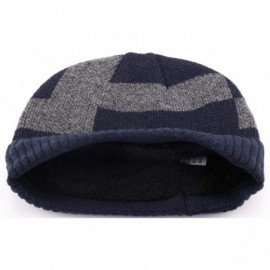 Skullies & Beanies Men's Winter Hat Warm Knitted Wool Thick Beanie Skull Cap for Men Women Gifts - Navy3 - CR193C65WK6 $10.31