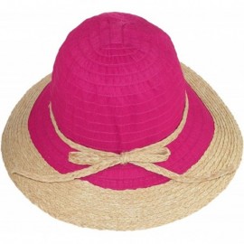 Sun Hats Akira - Fuchsia - C811DFNH7LL $27.62