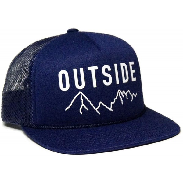 Baseball Caps EL-Cap-ITAN Snap Back Outside Trucker Hat - Navy - CV18M597Y9W $27.47