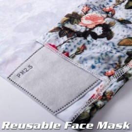 Balaclavas 12PCS Neck Gaiters with Filters- Bandana Face Mask Scarf Face Cover for Women Men - Rose - CQ198OQ35CE $20.57