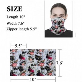 Balaclavas 12PCS Neck Gaiters with Filters- Bandana Face Mask Scarf Face Cover for Women Men - Rose - CQ198OQ35CE $20.57