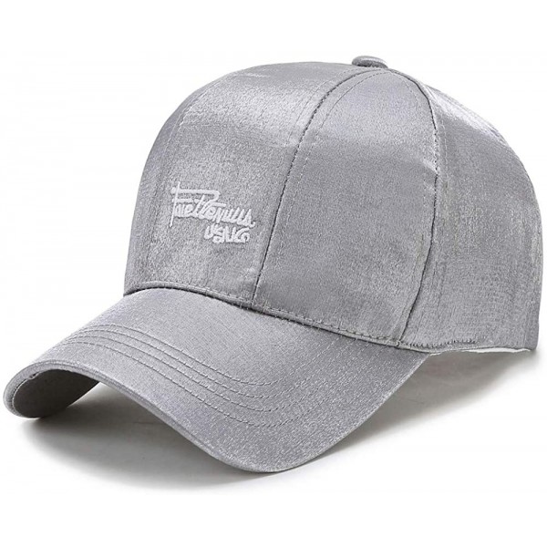 Baseball Caps Baseball Cap for Men Women Plain Adjustable Sports Outdoor Fashion Hat (White) - Grey - CC18ZGQCIC5 $11.95