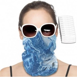 Balaclavas Seamless Neck Gaiter With Filters Bandanas Face Scarf Headwear Rave Balaclava Headwraps for Women Men - Sea Wave -...