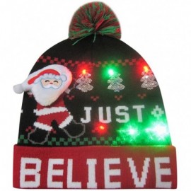 Skullies & Beanies LED Light-up Christmas Hat 6 Colorful Lights Beanie Cap Knitted Ugly Sweater Xmas Party - G - C818ZMQY7NO ...