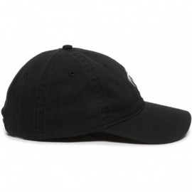 Baseball Caps Palm Tree Embroidered Dad Hat - Adjustable Polo Style Baseball Cap - Relaxed Fit - Black - CB11J81BBUR $17.06