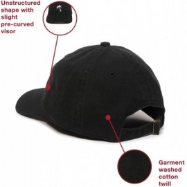 Baseball Caps Palm Tree Embroidered Dad Hat - Adjustable Polo Style Baseball Cap - Relaxed Fit - Black - CB11J81BBUR $17.06