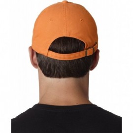 Baseball Caps Cotton Sandwich Cap - Tangerine/ Navy - CQ12FL4YW2N $7.50