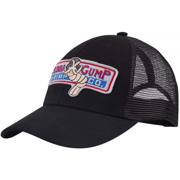 Baseball Caps Adult Gump Running Hat- Shrimp Mesh Baseball Trucker Cap- Cosplay Costumes - Black-1 - C518OR4M3UY $9.31