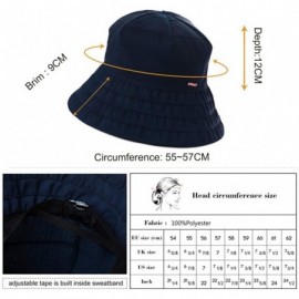 Bucket Hats Womens UPF50+ Summer Sunhat Bucket Packable Wide Brim Hats w/Chin Cord - 00047_gray - CO18U775KES $15.83