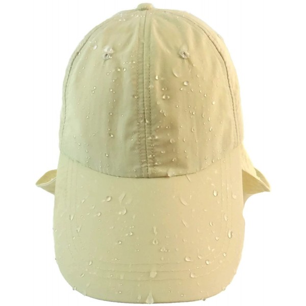 Sun Hats Nanotechnology Adult Unisex Stay Cool Bill Flap Waterproof & UPF 50+ Hat- Designed in NY Yellow - C412H8KAM0X $27.67