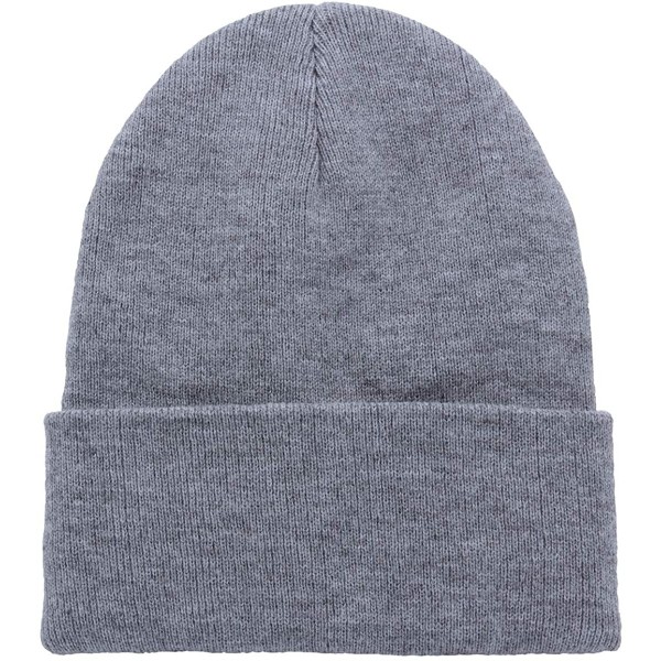 Skullies & Beanies Beanie Men Women - Unisex Cuffed Plain Skull Knit Hat Cap - Heather Grey - CC1875N26SQ $7.93