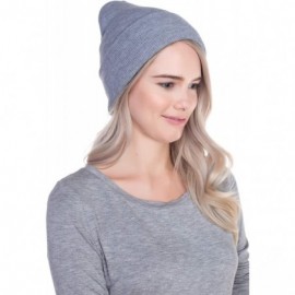 Skullies & Beanies Beanie Men Women - Unisex Cuffed Plain Skull Knit Hat Cap - Heather Grey - CC1875N26SQ $7.93