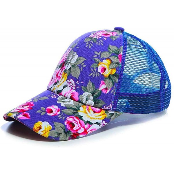 Baseball Caps Unisex Casual Floral Headwear Stretchy Soft Hats Comfort Baseball Cap Baseball Caps - Purple - CX18Y76EORL $20.39