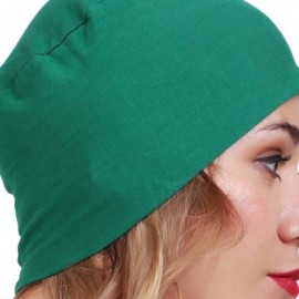 Skullies & Beanies Women's Cotton Under Hijab Caps (Multicolours- Free Size) - Green - CN18DNXO5L0 $10.12