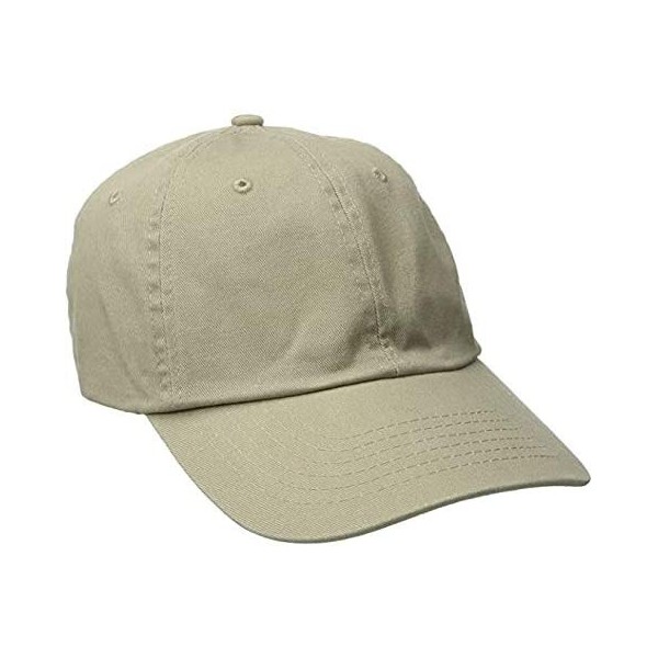 Baseball Caps Twill Cap for Men and Women Baseball Cap Softball Hat with Pre Curved Brim - Khaki - CS111QVEWZX $8.41