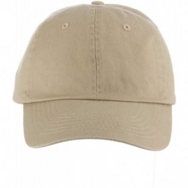 Baseball Caps Twill Cap for Men and Women Baseball Cap Softball Hat with Pre Curved Brim - Khaki - CS111QVEWZX $8.41