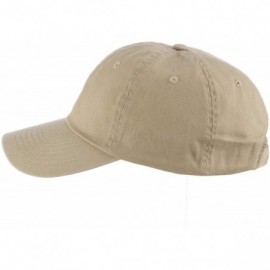 Baseball Caps Twill Cap for Men and Women Baseball Cap Softball Hat with Pre Curved Brim - Khaki - CS111QVEWZX $8.41