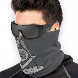 Balaclavas Masonic Past Master Unisex Fleece Neck Warmer Face Warmer Neck Tube Neck Gaiters Neck Scarf - CN193RUWNS8 $25.35