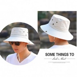 Sun Hats Outdoor Sun Cap Bucket Fishing Hats Boating Hat Sun Protective - Beige - CN1855G6C9N $10.20