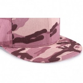Baseball Caps Unisex Snapback Hats Adjustable USA Army Camouflage Flat Brim Baseball Cap - W175 - CC18R8O30UQ $9.63
