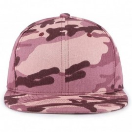 Baseball Caps Unisex Snapback Hats Adjustable USA Army Camouflage Flat Brim Baseball Cap - W175 - CC18R8O30UQ $9.63