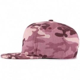 Baseball Caps Unisex Snapback Hats Adjustable USA Army Camouflage Flat Brim Baseball Cap - W175 - CC18R8O30UQ $9.63