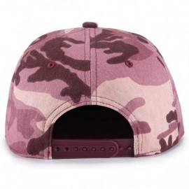 Baseball Caps Unisex Snapback Hats Adjustable USA Army Camouflage Flat Brim Baseball Cap - W175 - CC18R8O30UQ $9.63