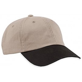 Baseball Caps Unstructured Baseball Cap-0670 - Khaki/Black - C9129XL90PJ $23.67