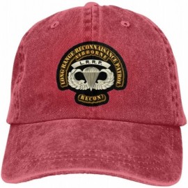Cowboy Hats LRRP Hat Logo Classic Style Mens/Womens LRRP Cowboy Hat - Red - CF18A8C027H $13.60