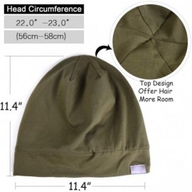 Skullies & Beanies Hair Cover Bonnet Satin Sleep Cap - Adjustable Stay on Silk Lined Slouchy Beanie for Night Sleeping Surgic...