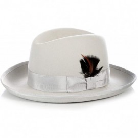 Fedoras Premium Godfather Hat - Light Grey - CH12BPOUQRN $66.75