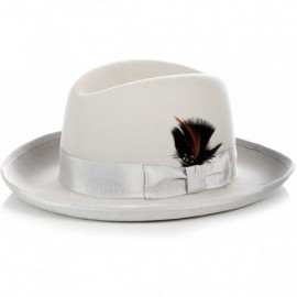 Fedoras Premium Godfather Hat - Light Grey - CH12BPOUQRN $32.04