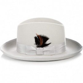 Fedoras Premium Godfather Hat - Light Grey - CH12BPOUQRN $32.04