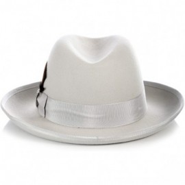 Fedoras Premium Godfather Hat - Light Grey - CH12BPOUQRN $32.04